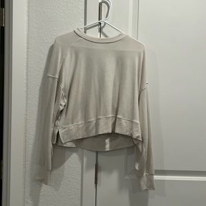 Cream white crew neck